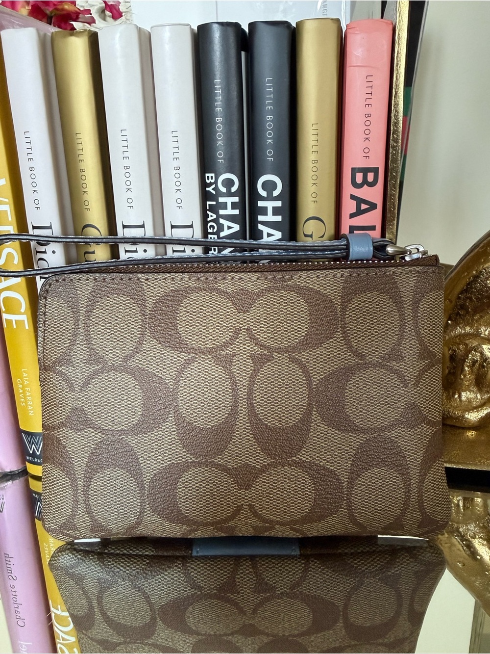 Coach signature C current canvas and leather wristlet pouch - Picture 5 of 9
